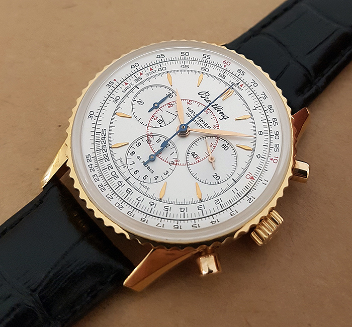Breitling Navitimer Montbrillant Automatic 18K RG Chronograph Wristwatch Ref. H30030.1