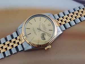 1988 Rolex Oyster Perpetual Datejust Wristwatch 18K YG/SS Ref. 16013