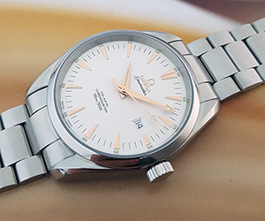 Omega Seamaster Aqua Terra with Rose Gold Markers Wristwatch Ref. 2502.34