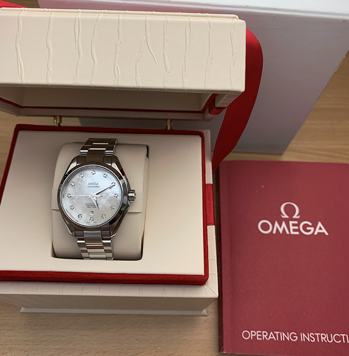 Ladies Omega Seamaster Aqua Terra 150M Master Co-Axial Diamond Dial Wristwatch Ref. 231.10.34.20.55.002
