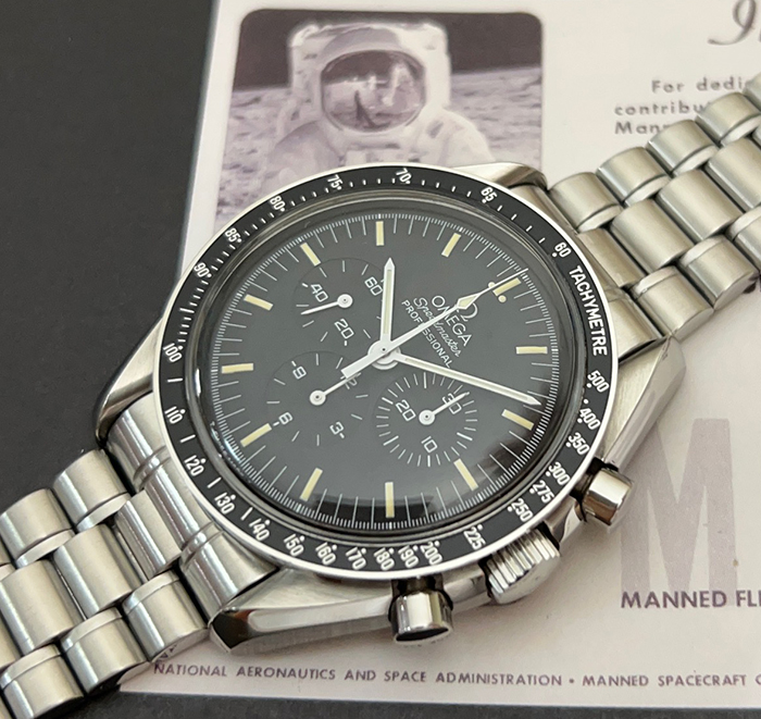 1990s Omega Speedmaster Professional Moonwatch Tritium Dial Wristwatch Ref. 3590.50