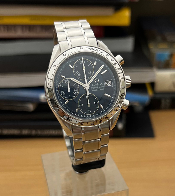 BLUE Omega Speedmaster Date Automatic Wristwatch Ref. 3513.80