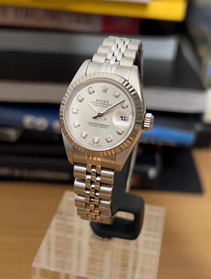 2000 Ladies Rolex Oyster Perpetual Datejust Diamond Dial Wristwatch Ref. 79174G