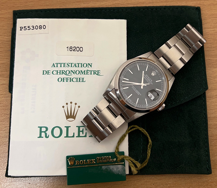  2001 Rolex Oyster Perpetual Datejust Wristwatch Ref. 16200