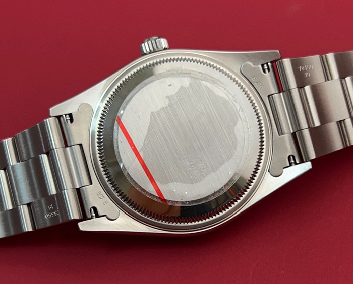 2002 BLACK Rolex Oyster Perpetual Date Midsize Wristwatch Ref. 15200
