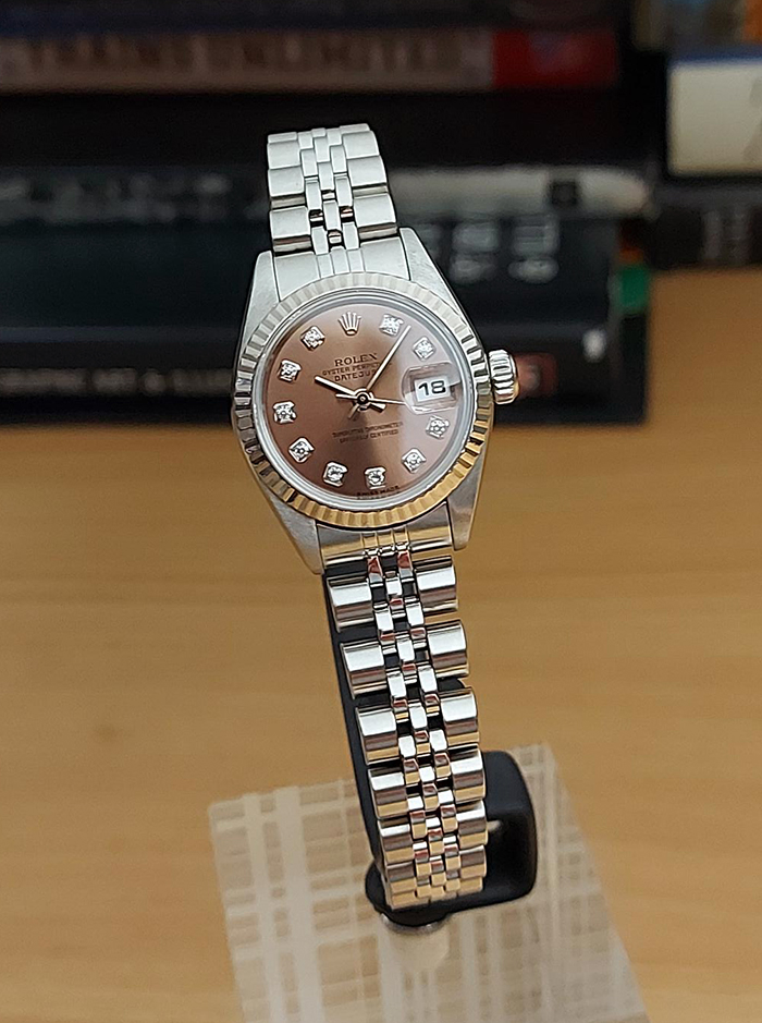 2002 Ladies Rolex Oyster Perpetual Datejust Diamond Dial SS/WG Wristwatch Ref. 79174G