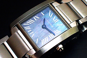 Ladies' Cartier Tank Francaise Blue Shell Ref. W51034Q3