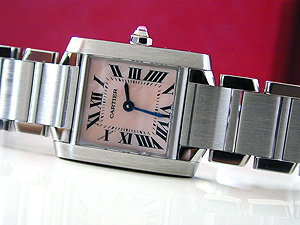 Cartier Tank Francaise Pink Mother Of Pearl Ladies Quartz Watch W51028Q3