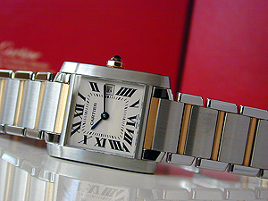 Ladies' Cartier Tank Francaise Midsize 18K YG/SS Quartz Ref. W51012Q4