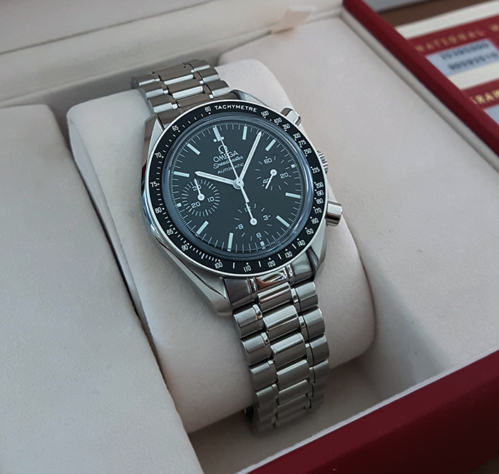 omega speedmaster reduced on wrist