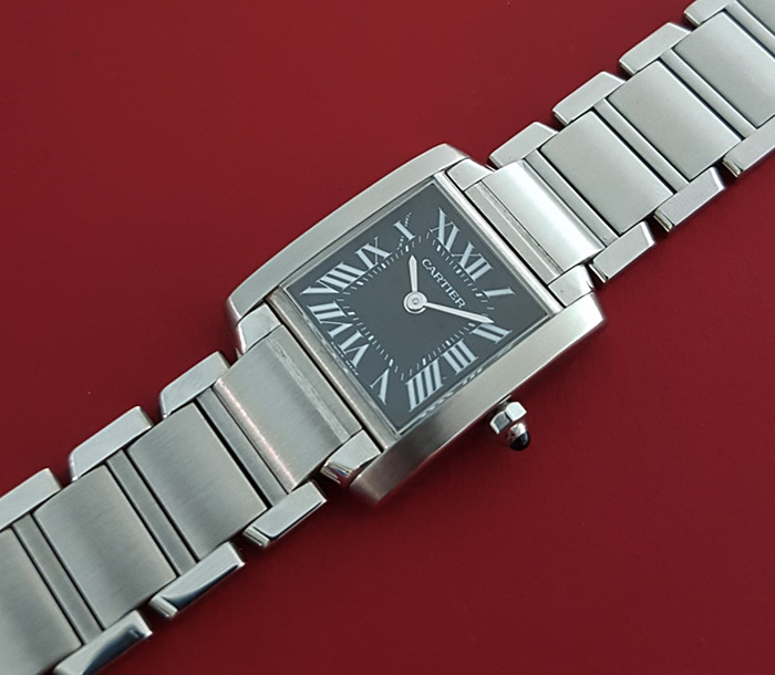 Ladies' Cartier Tank Francaise Quartz Wristwatch Ref. W51026Q3