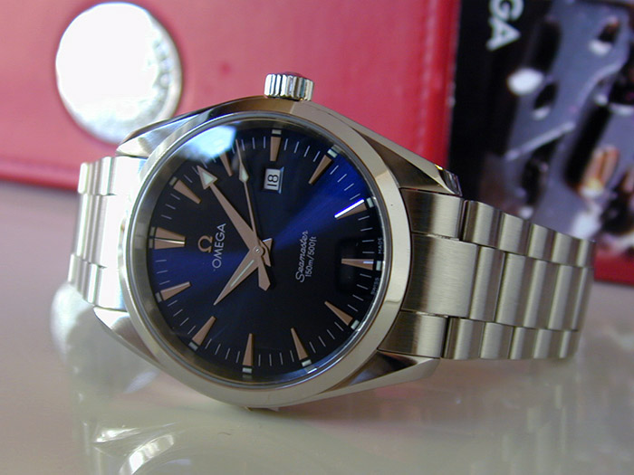 Omega Seamaster Aqua Terra Quartz Blue Dial Wristwatch Ref. 2517.80