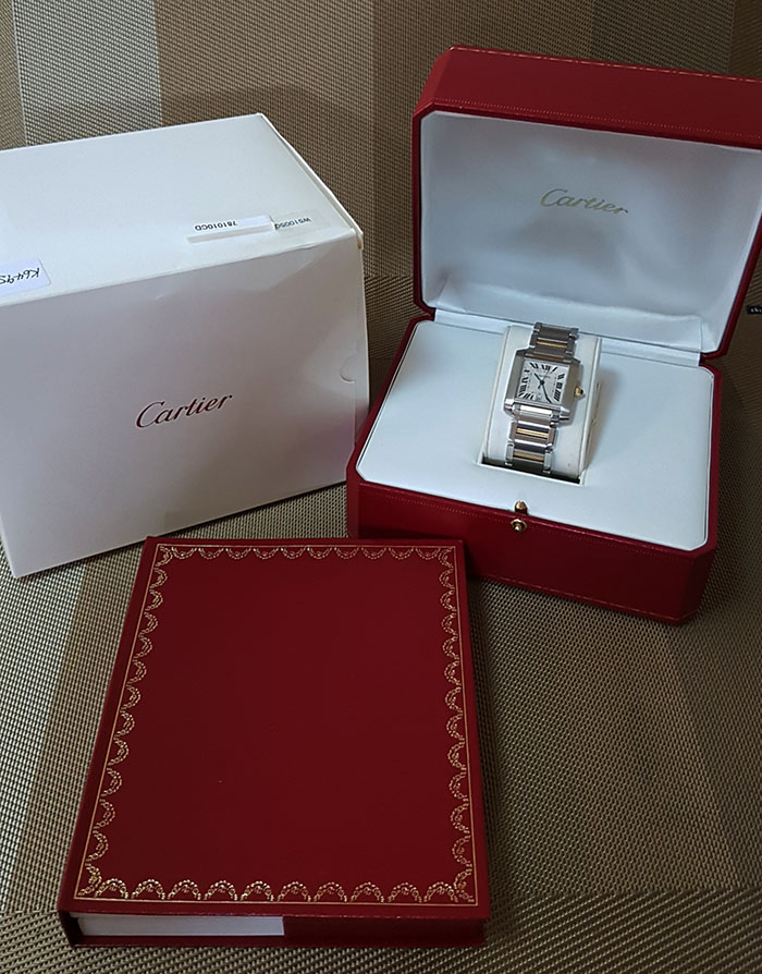 Cartier Tank Francaise 18K YG/SS Large Size Wristwatch Ref. W51005Q4