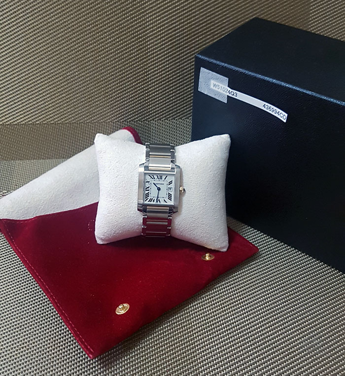 Ladies' Cartier Tank Francaise Quartz Wristwatch. Ref. W51024Q3