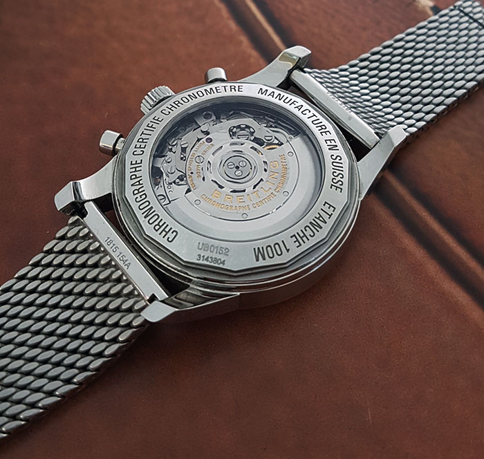 Breitling Transocean Chronograph SS & 18K RG Wristwatch Ref. UB015212/G777
