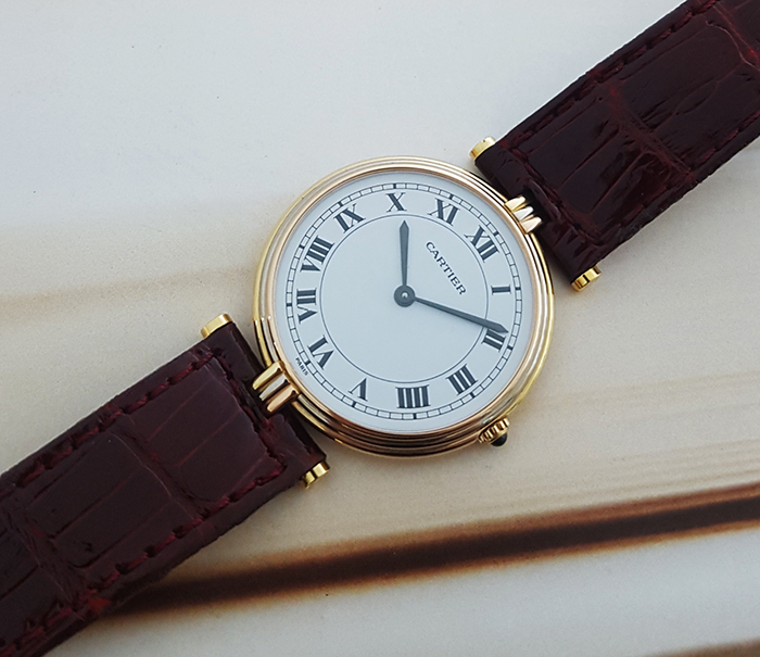 Ladies' Cartier Vendome Trinity 18K YG/WG/RG Quartz Wristwatch Ref. 881003