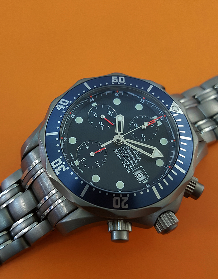 Omega Seamaster Titanium 300M Chronograph Diver Wristwatch Ref. 2298.80