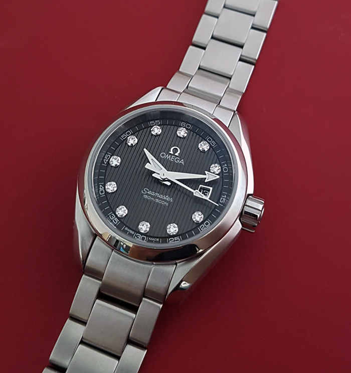 Omega Seamaster Aqua Terra Diamond Dial 150M Quartz Wristwatch Ref. 231.10.30.60.56.001