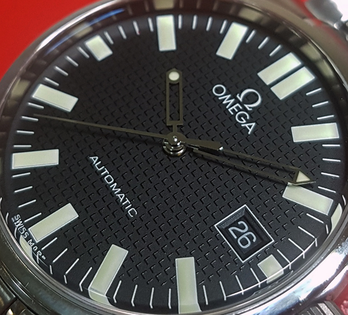 Omega Dynamic Black Waffle Dial Wristwatch Ref. 5203.51