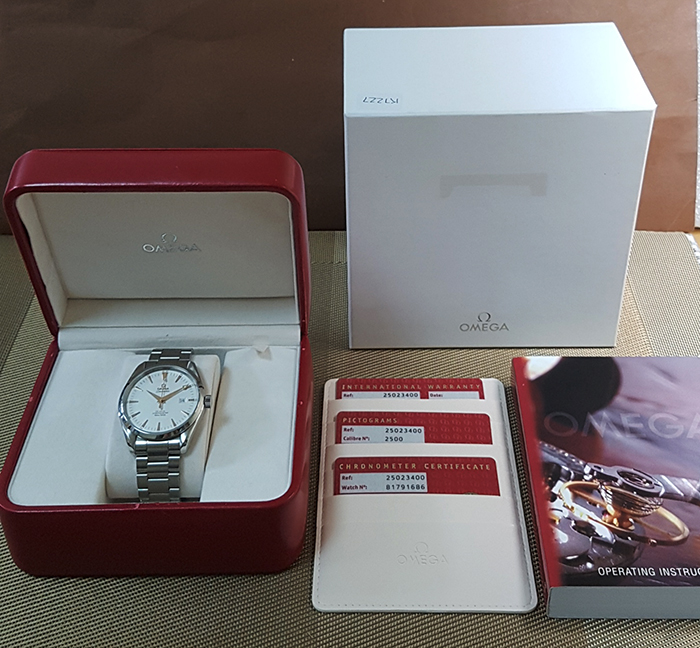 Omega Seamaster Aqua Terra with Rose Gold Markers Wristwatch Ref. 2502.34