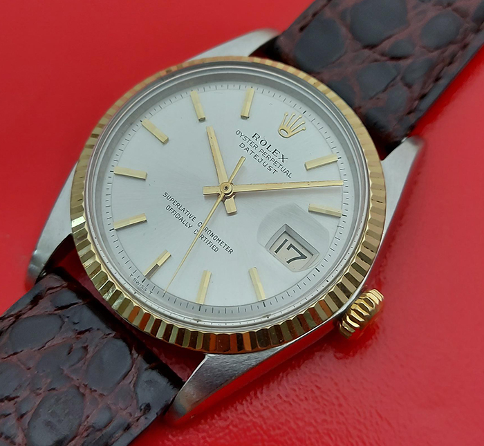 1967. Rolex Datejust 18K gold bezel / steel Ref. 1601