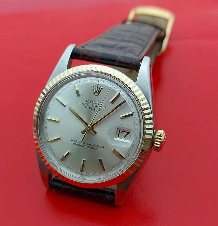 1967. Rolex Datejust 18K gold bezel / steel Ref. 1601
