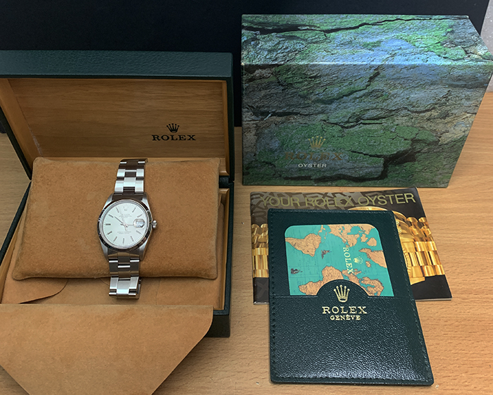 1999 Rolex Oyster Perpetual Date Midsize Wristwatch Ref. 15200