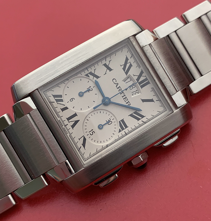 Cartier Tank Francaise Chronograph Wristwatch. Ref. W51024Q3