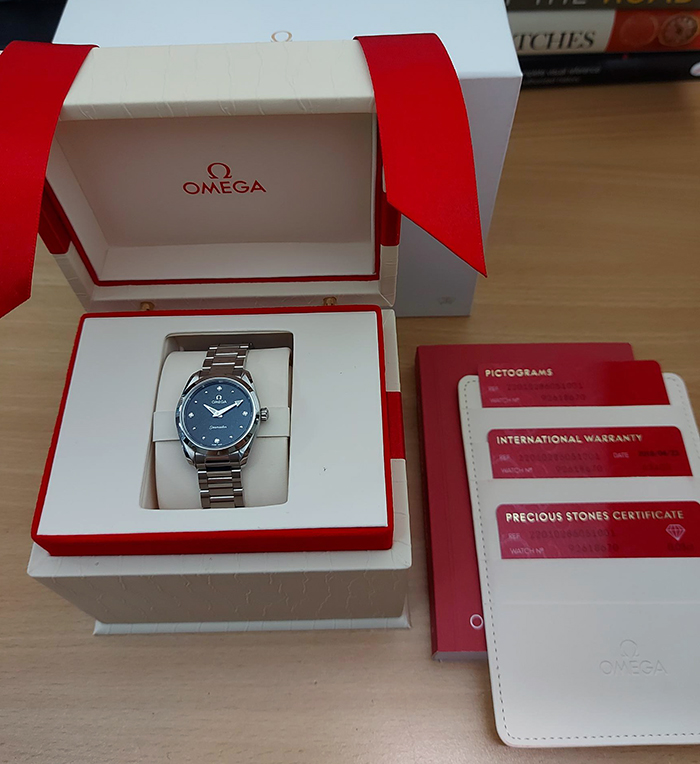 Omega Seamaster Aqua Terra 150M Quartz Diamond Dial Wristwatch Ref. 220.10.28.60.51.001