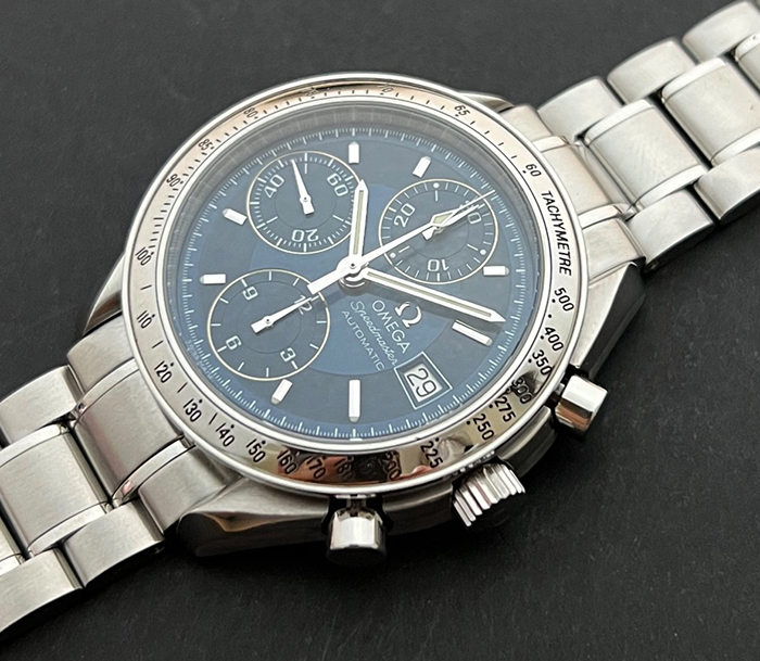 BLUE Omega Speedmaster Date Automatic Wristwatch Ref. 3513.80