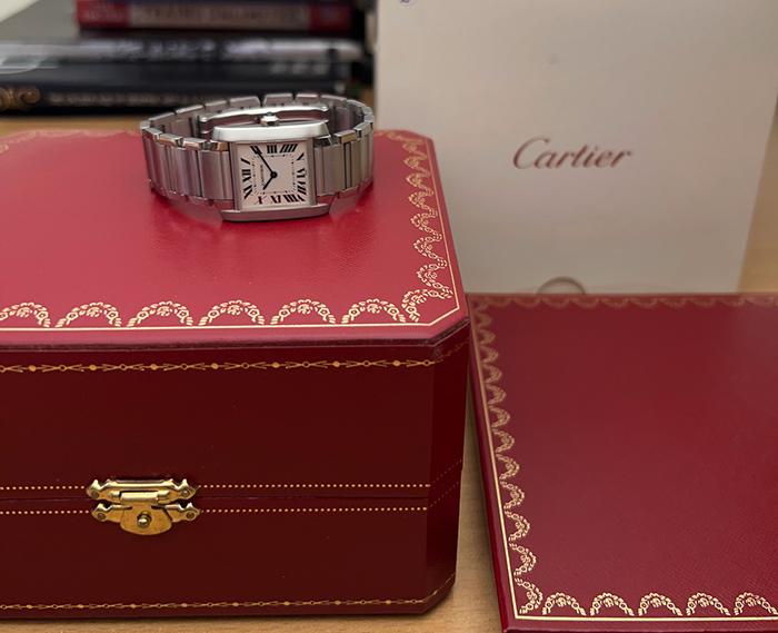 Ladies' Cartier Tank Francaise Midsize Quartz Wristwatch Ref. W51003Q3