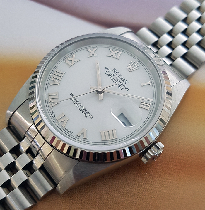 1991 Rolex Datejust 18K WG/SS Wristwatch Ref. 16234