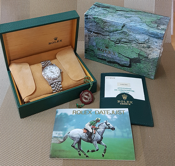 1991 Rolex Datejust 18K WG/SS Wristwatch Ref. 16234