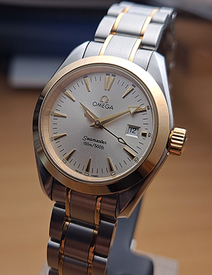 Ladies' Omega Seamaster Aqua Terra Quartz YG/SS Ref. 2377.30