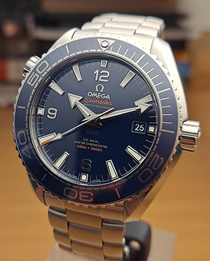 BLUE Omega Seamaster Planet Ocean Co-Axial Wristwatch Ref. 215.30.44.21.03.001
