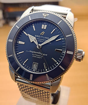 Blue Breitling Super Ocean Heritage II Wristwatch Ref. AB2010