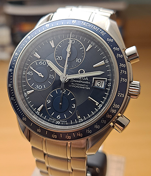 BLUE Omega Speedmaster Automatic Date Wristwatch Ref. 3212.80
