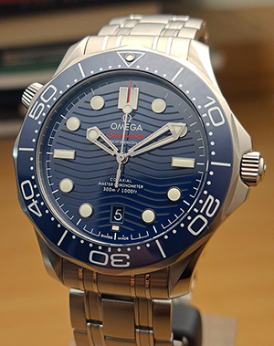 BLUE Omega Seamaster Diver 300M Co-Axial Wristwatch