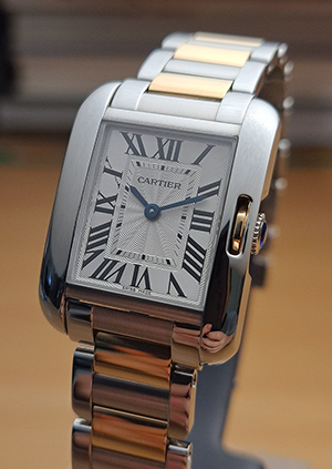Ladies Cartier Tank Anglaise YG/SS