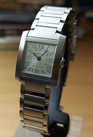 Ladies' Small Cartier Tank Francaise Quartz Wristwatch Ref. WSTA0065