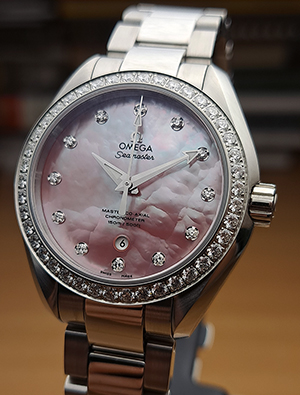 Ladies Omega Seamaster Aqua Terra Diamond Bezel/Dial 150M