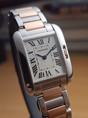 Ladies Cartier Tank Anglaise RG/SS
