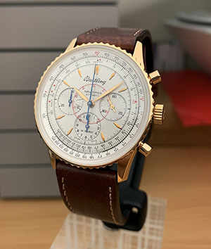 1996 Breitling Navitimer Montbrillant Automatic 18K RG Chronograph Wristwatch