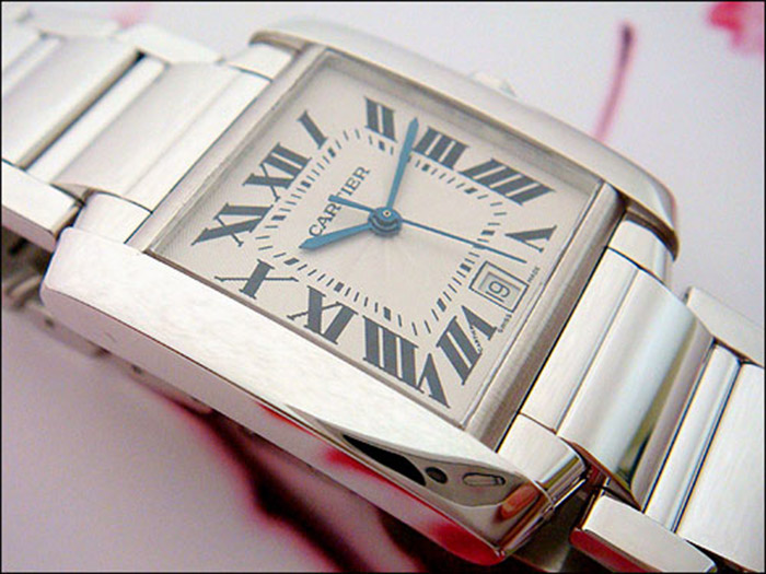 Cartier Tank Francaise 18K White Gold Large Wristwatch Ref. W50011S3