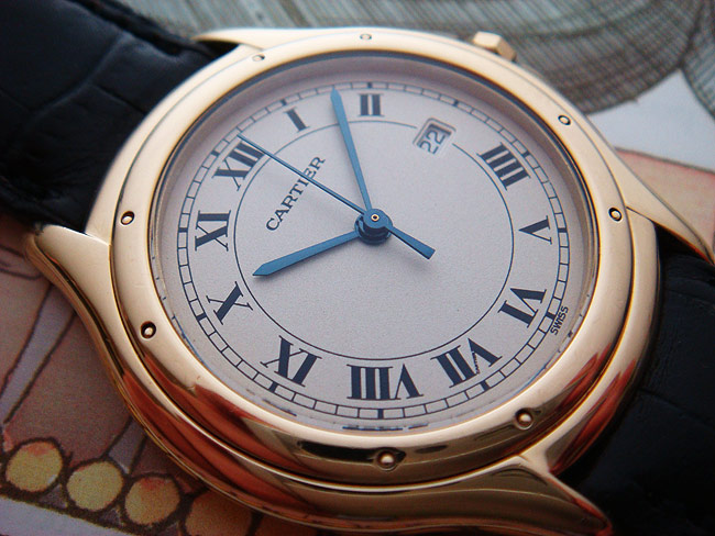 Cartier Cougar 18K YG Mid-Size Wristwatch Ref. W25013B9