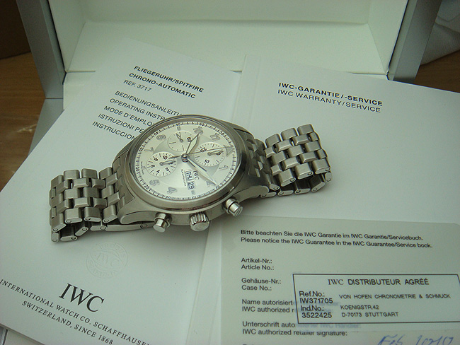IWC Fliegeruhr/Spitfire Day Date Chronograph Watch Ref. IW371705