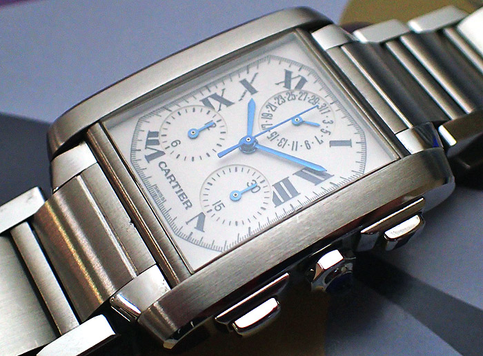 Cartier Tank Francaise Midsize Chronograph Wristwatch Ref. W51001Q3