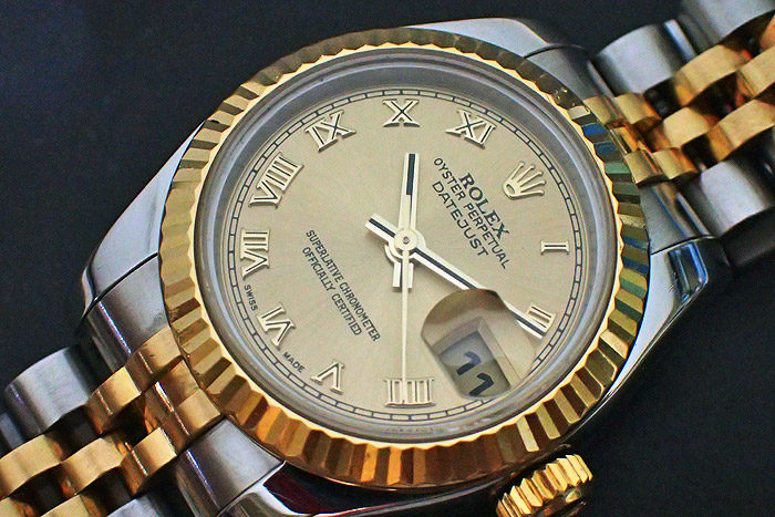 Ladies' Rolex Oyster Datejust 18K YG/SS Wristwatch Ref. 179173