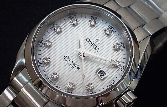 Ladies Omega Seamaster Diamond Face Watch Ref. 231.10.30.61.55.001