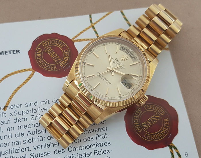 1978 Rolex President Day Date 18k YG Wristwatch Ref. 18038 